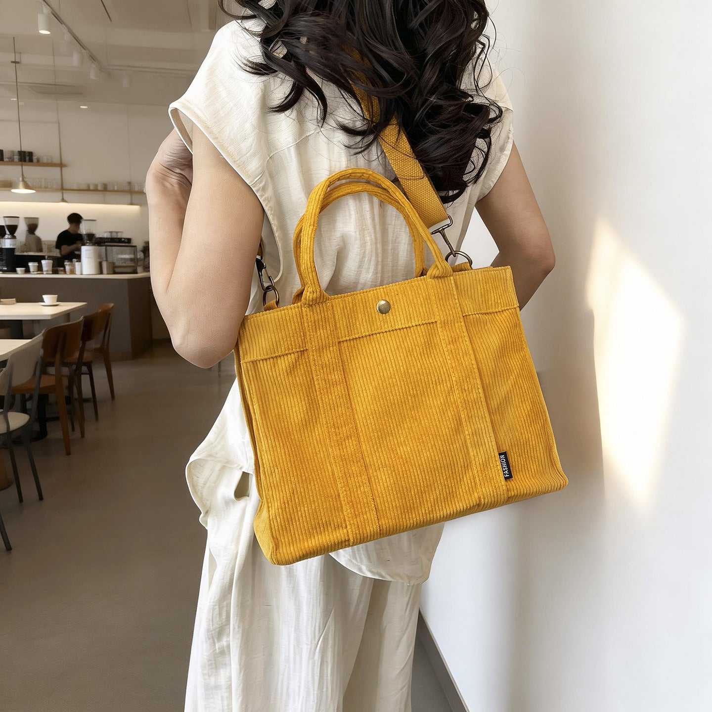 Women’s Thick Corduroy Crossbody Cloth Bag Casual Tote