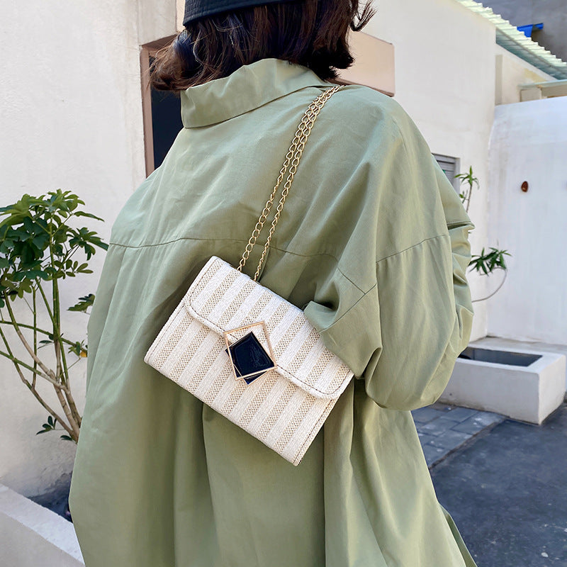 Trendy Korean Small Square Chain Crossbody Bag for women
