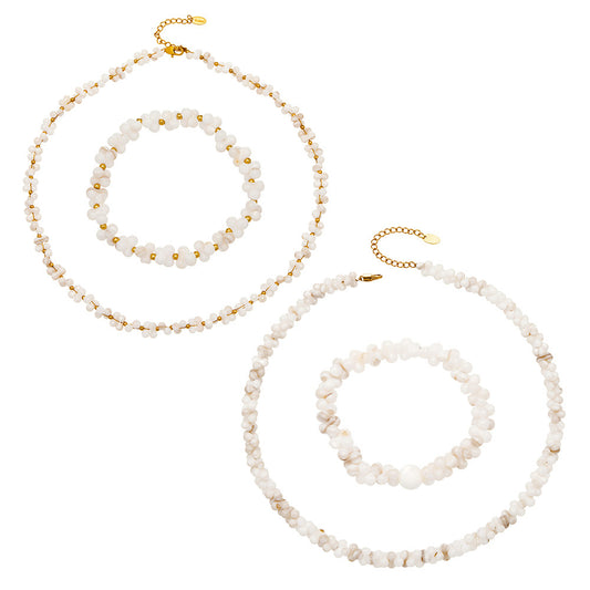 Natural Shell Shaped Beaded Necklace For Women