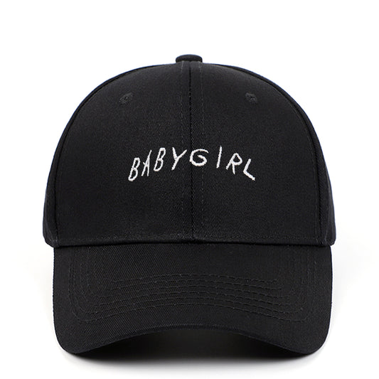 BABYGIRL Letter Embroidered Baseball Cap – Girls' Spring Outdoor Sun Visor