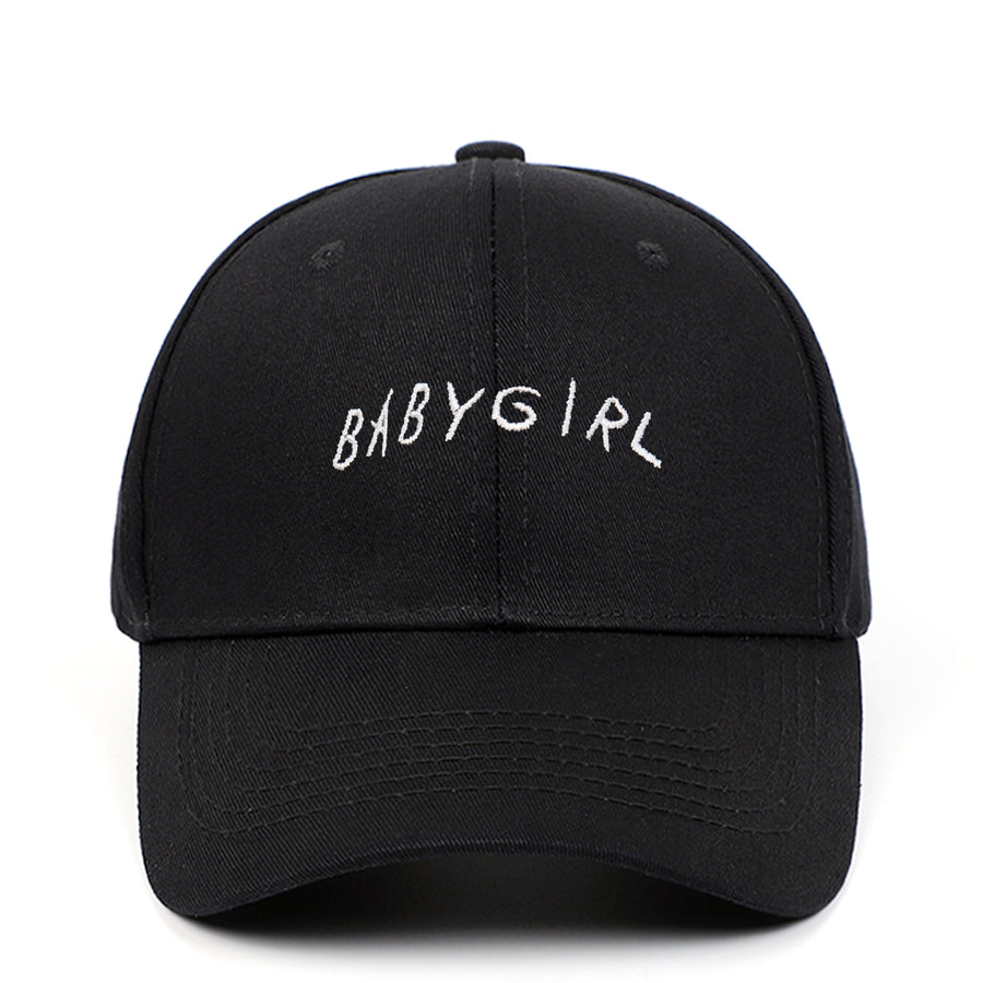 BABYGIRL Letter Embroidered Baseball Cap – Girls' Spring Outdoor Sun Visor