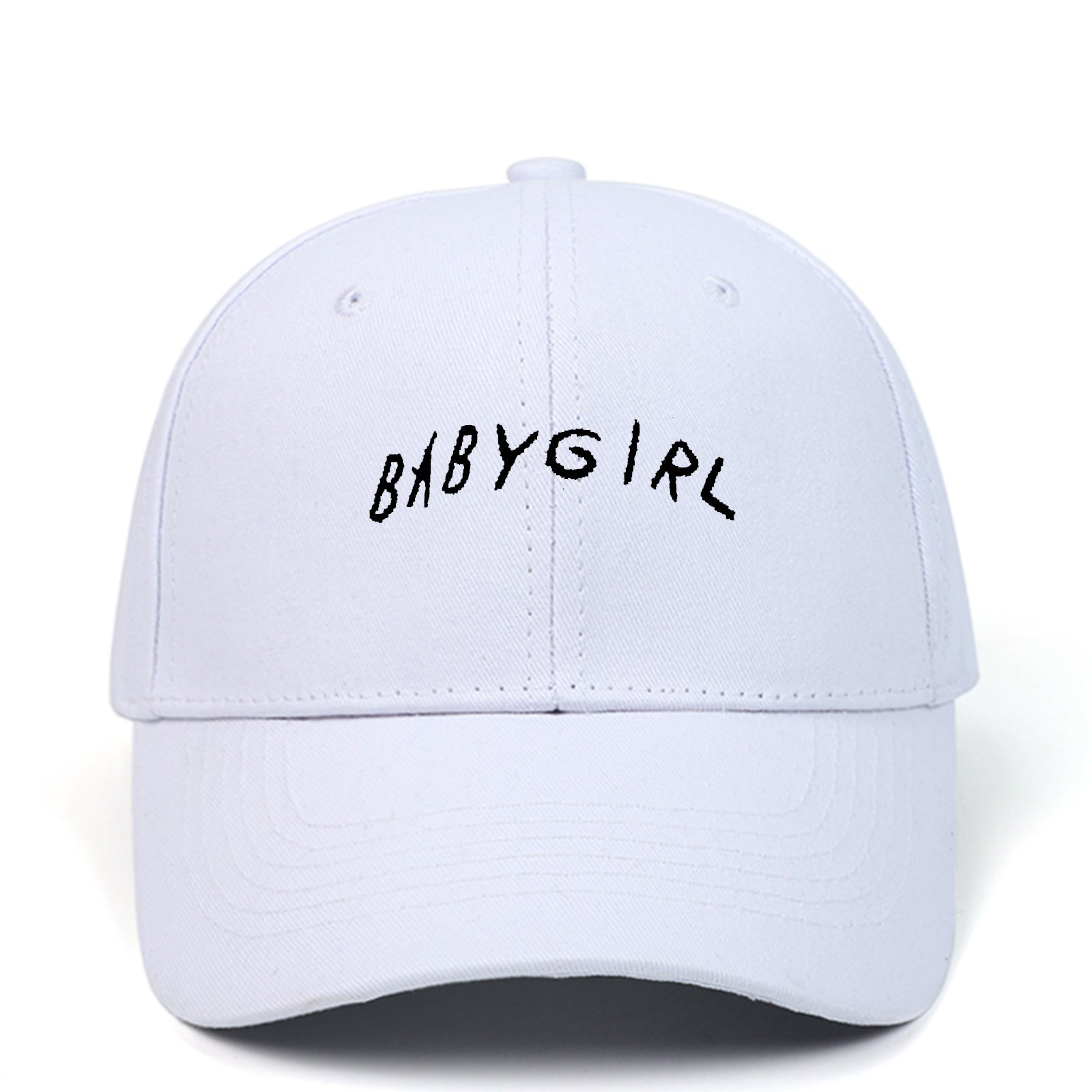BABYGIRL Letter Embroidered Baseball Cap – Girls' Spring Outdoor Sun Visor