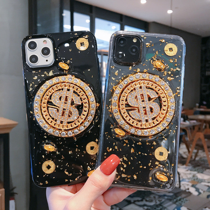 3D Diamond Dollar Turnplate iPhone Case Luxury Designer