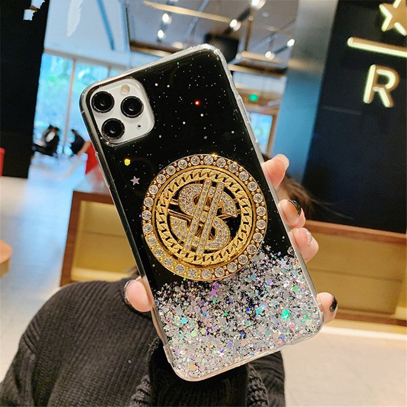 3D Diamond Dollar Turnplate iPhone Case Luxury Designer