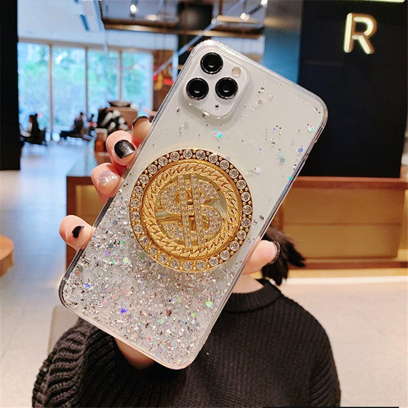 3D Diamond Dollar Turnplate iPhone Case Luxury Designer