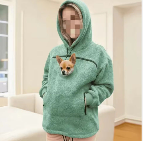 Pet In One Hoodie Loose Fit Casual Pouch Sweatshirt