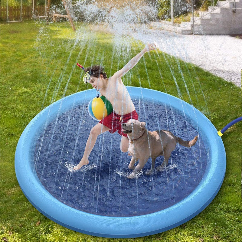 Non-Slip Splash Pad for Kids and Pets – Outdoor Summer Water Fountain Play Mat