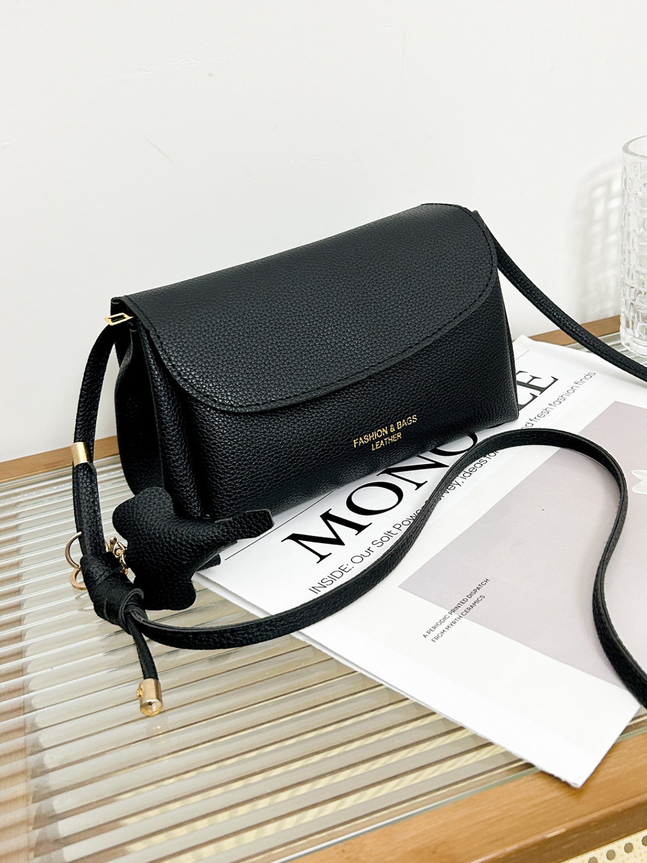 Versatile Soft Shoulder Fashionable Solid Colour Casual Bag for Women