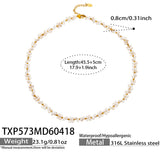 Natural Shell Shaped Beaded Necklace For Women