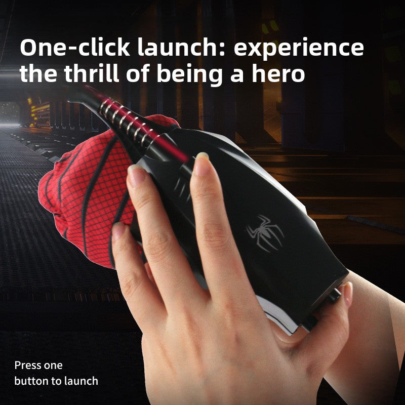 Spider-Man Electric Silk Launcher Toy Automatic Reel-In Web Shooter Gauntlet