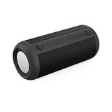 Black portable speaker on a white background