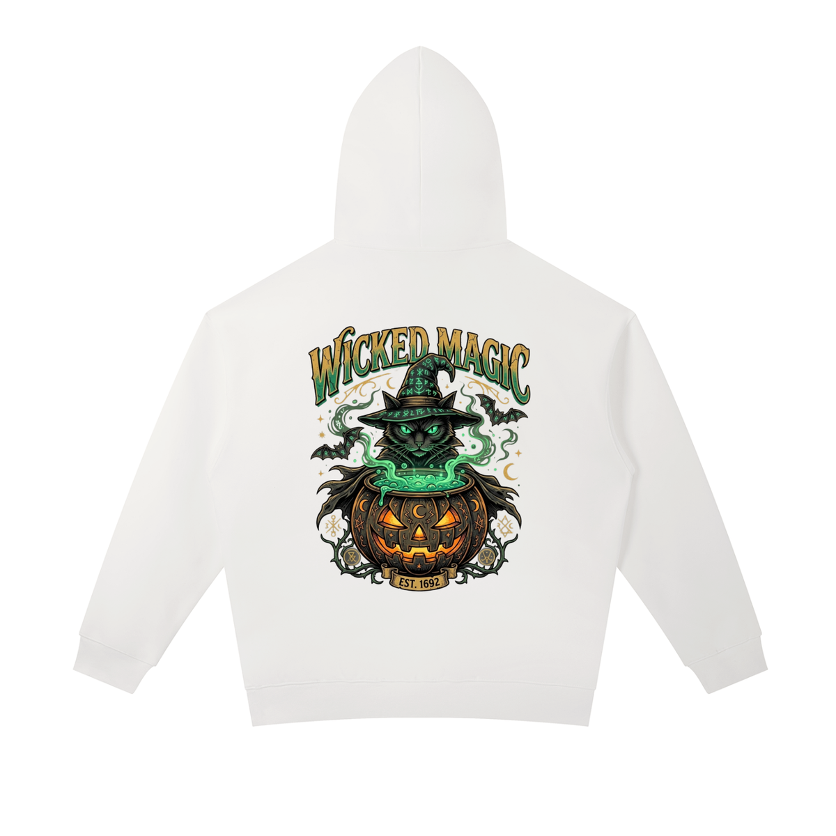 Hoodie Magical Cat Halloween Graphic Sweatshirt