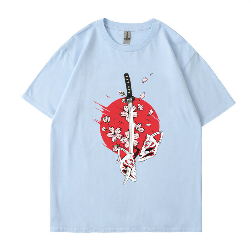 Cotton T-Shirt Classic Crewneck Casual