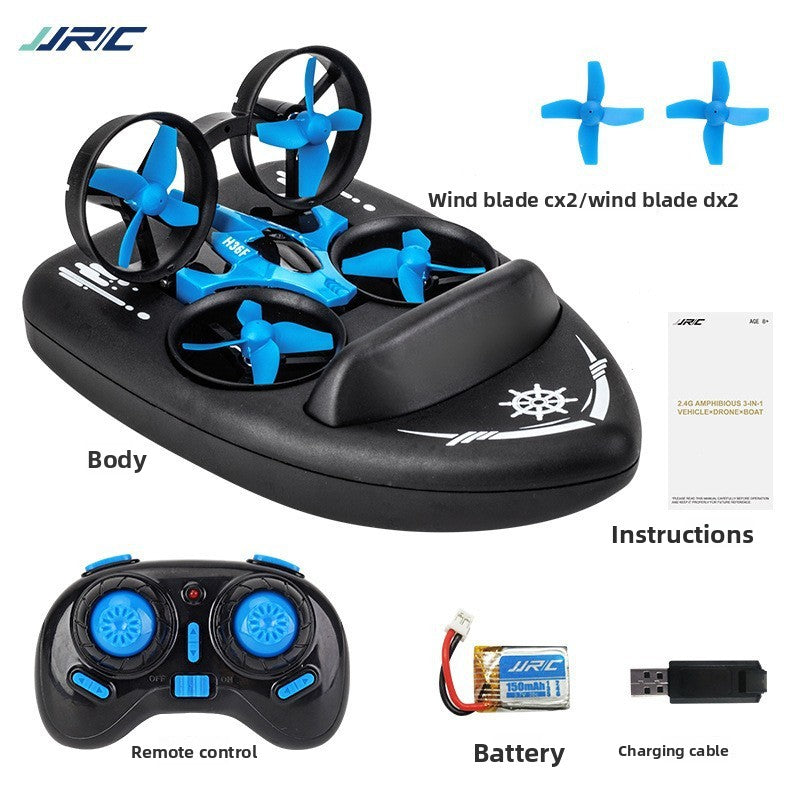3-in-1 Land Water Air Remote Control Toy Waterproof Drone Boat Hovercraft