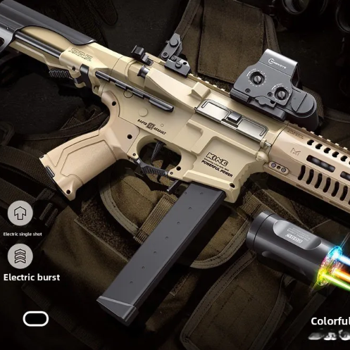 Electric Automatic Toy Submachine Gun Rapid-Fire Blaster With Soft Darts