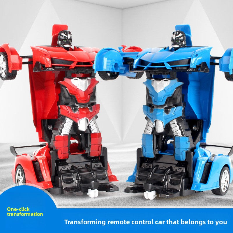 Remote Control Transforming Toy Car With LED Lights One-Button Deformation