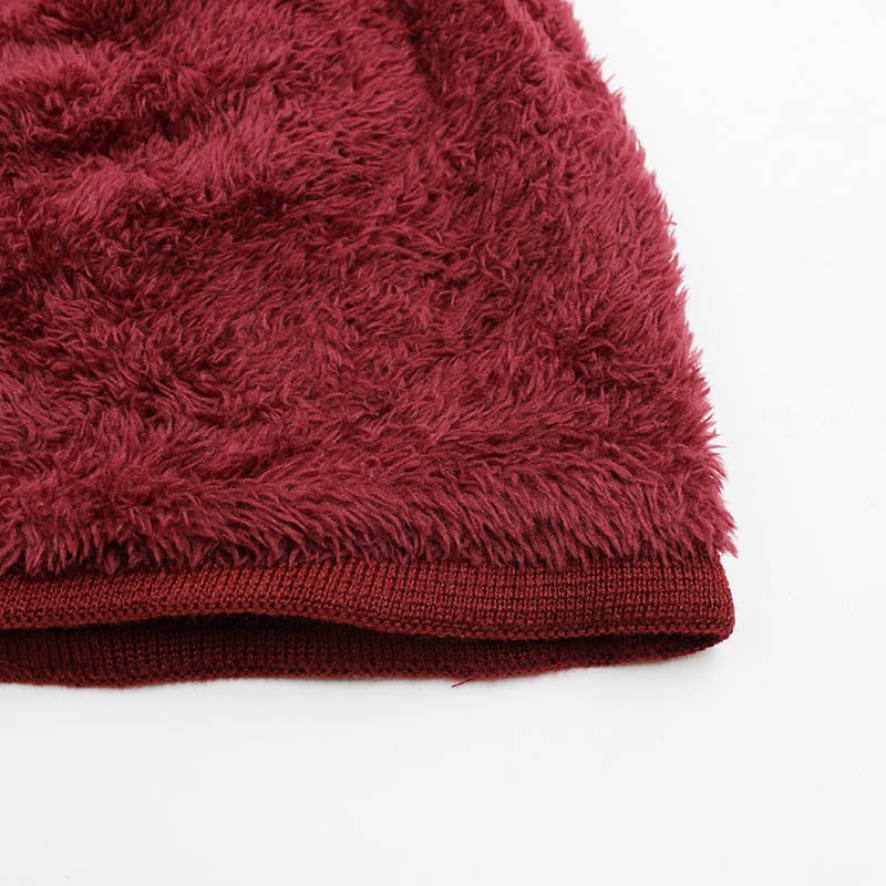 Winter Knitted Hood Wind beanie Cap