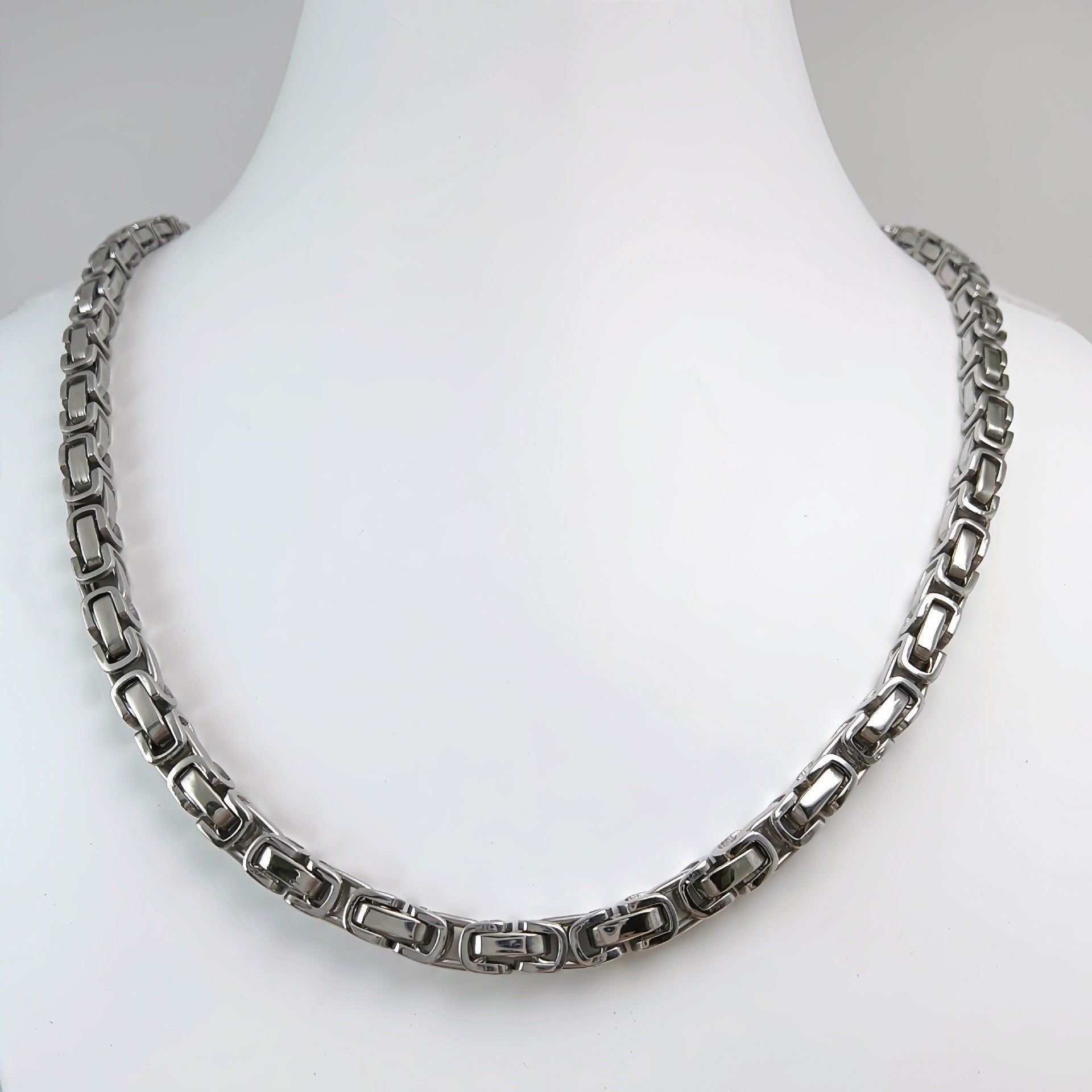 Handmade Stainless Steel Single-link Square Chain