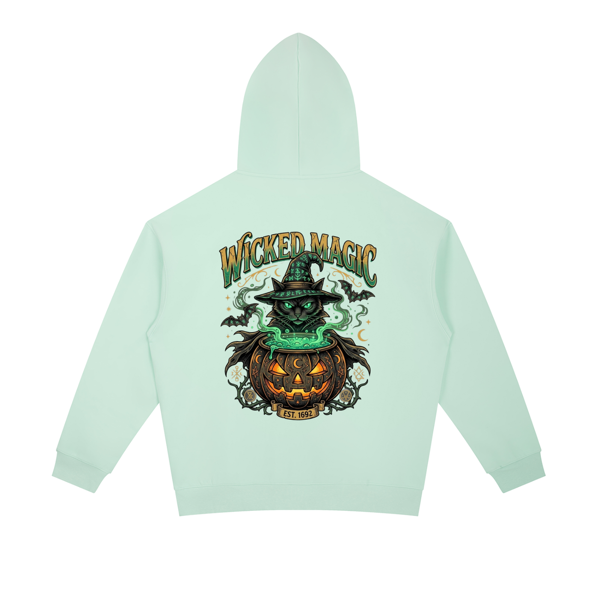 Hoodie Magical Cat Halloween Graphic Sweatshirt