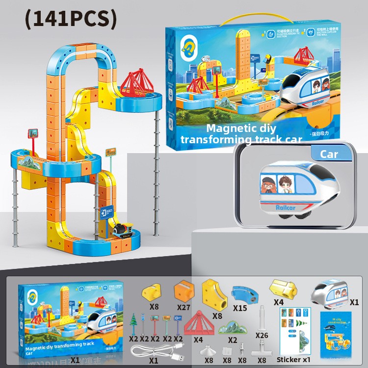 Magnetic Educational Train Toy Set Wooden Number Learning Train