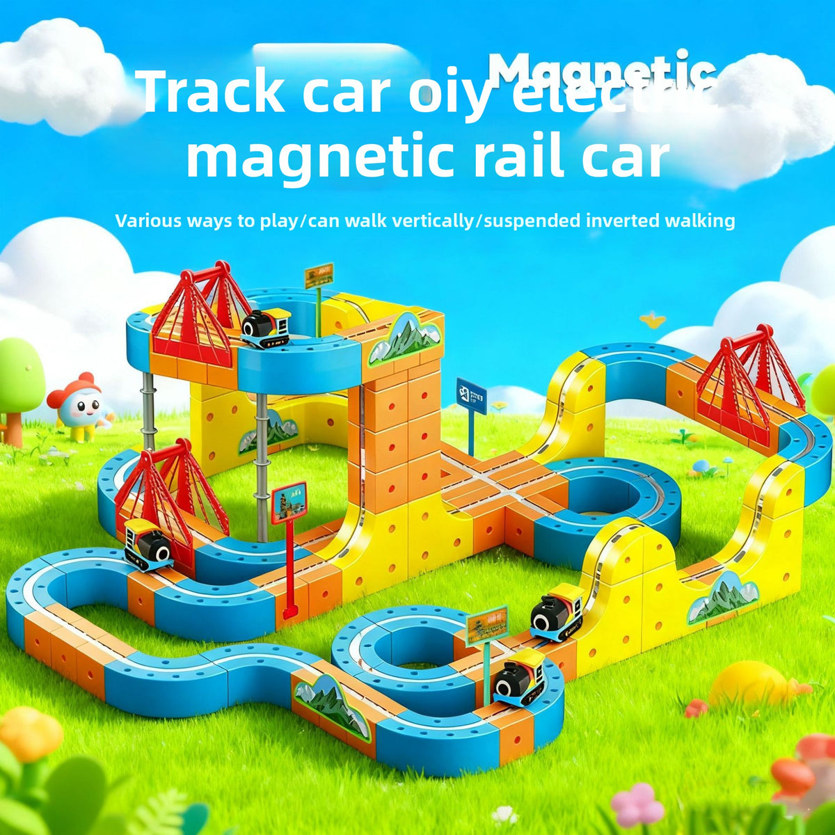 Magnetic Educational Train Toy Set Wooden Number Learning Train