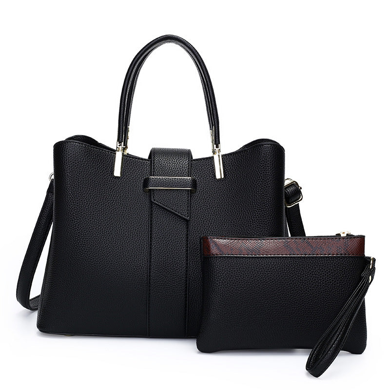 Simple Stylish Retro Women's Handbag with Crossbody Strap