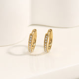 European & American Minimalist Cubic Zirconia Earrings for Women