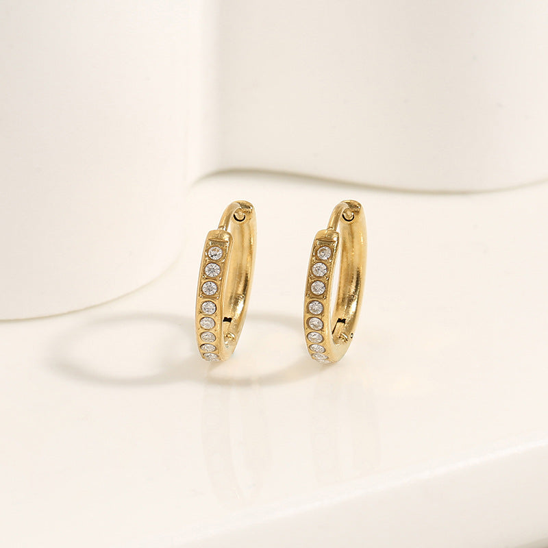 European & American Minimalist Cubic Zirconia Earrings for Women