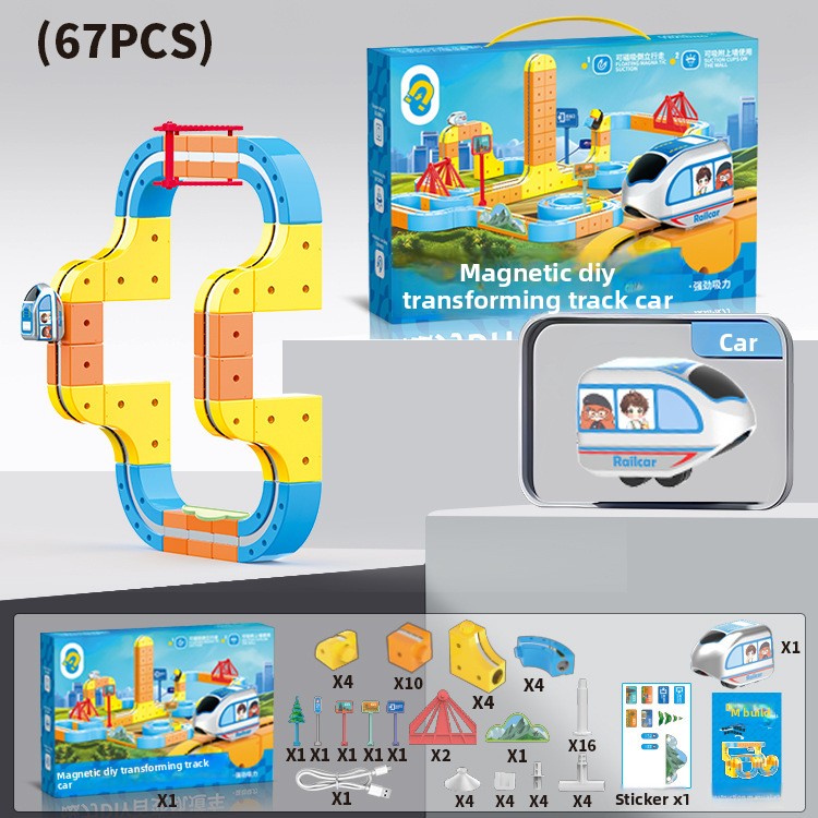 Magnetic Educational Train Toy Set Wooden Number Learning Train