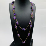 Personalized Amethyst Gemstone Clavicle Necklace For Women