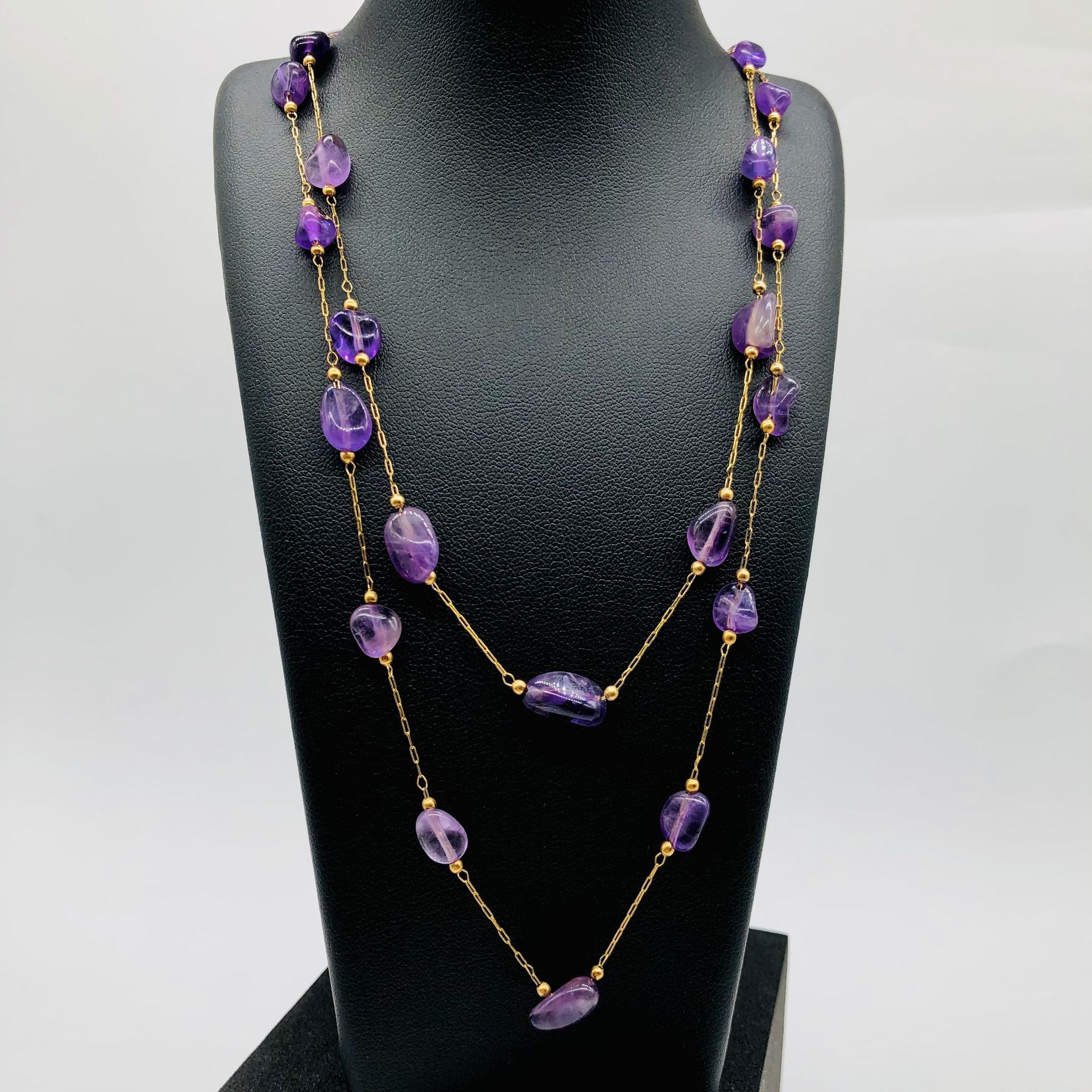 Personalized Amethyst Gemstone Clavicle Necklace For Women