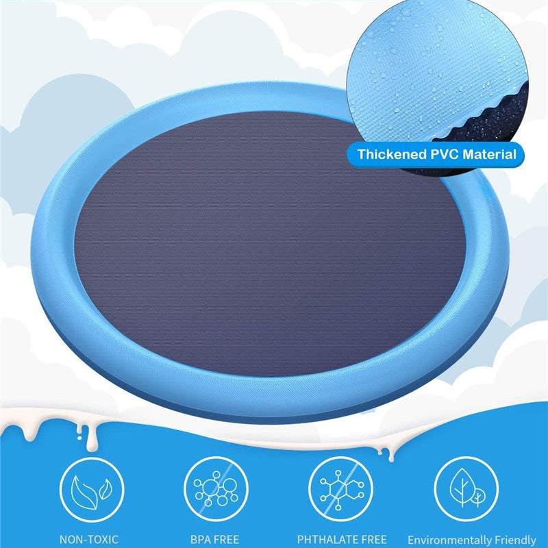 Non-Slip Splash Pad for Kids and Pets – Outdoor Summer Water Fountain Play Mat