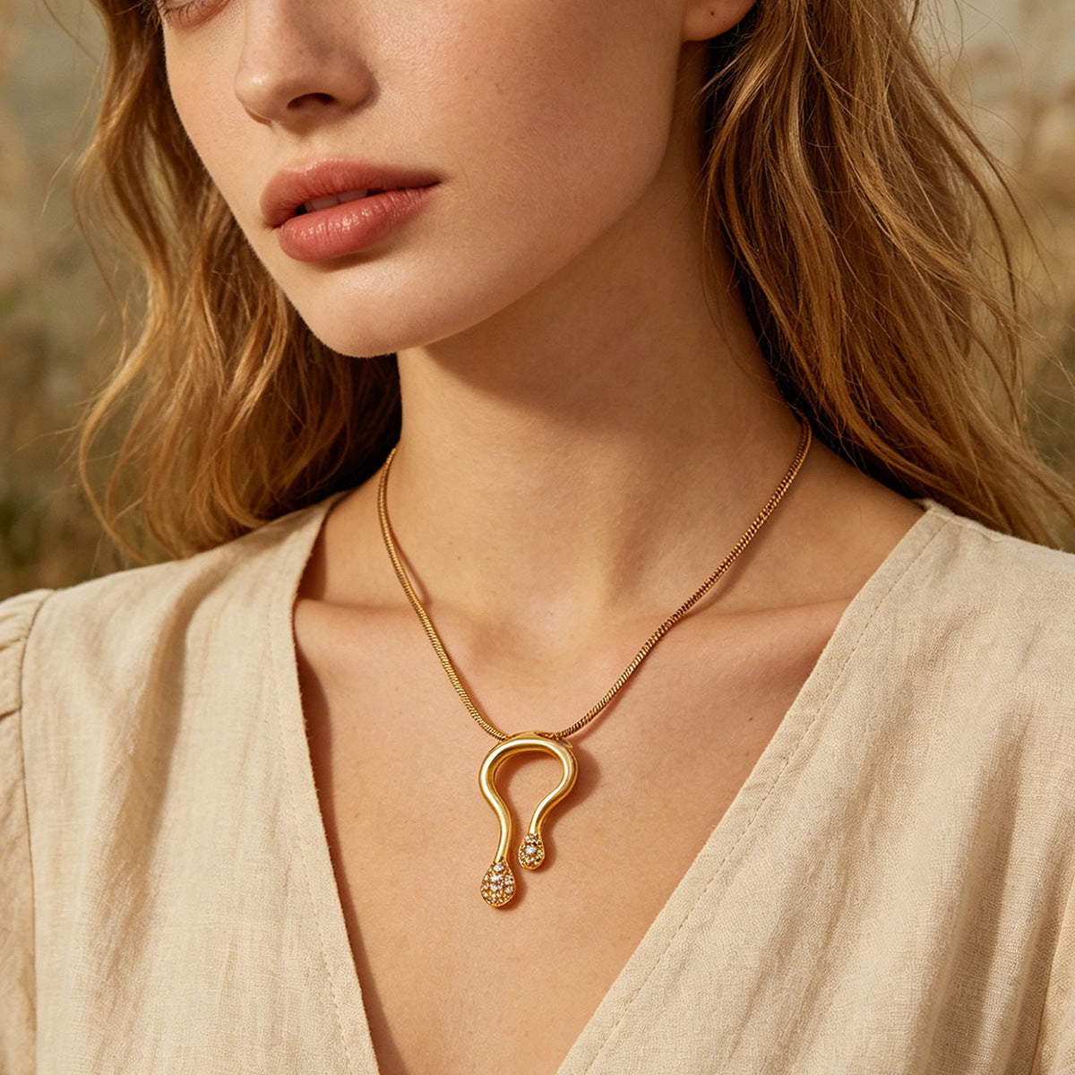 New U-shaped Fairy Clavicle Necklace