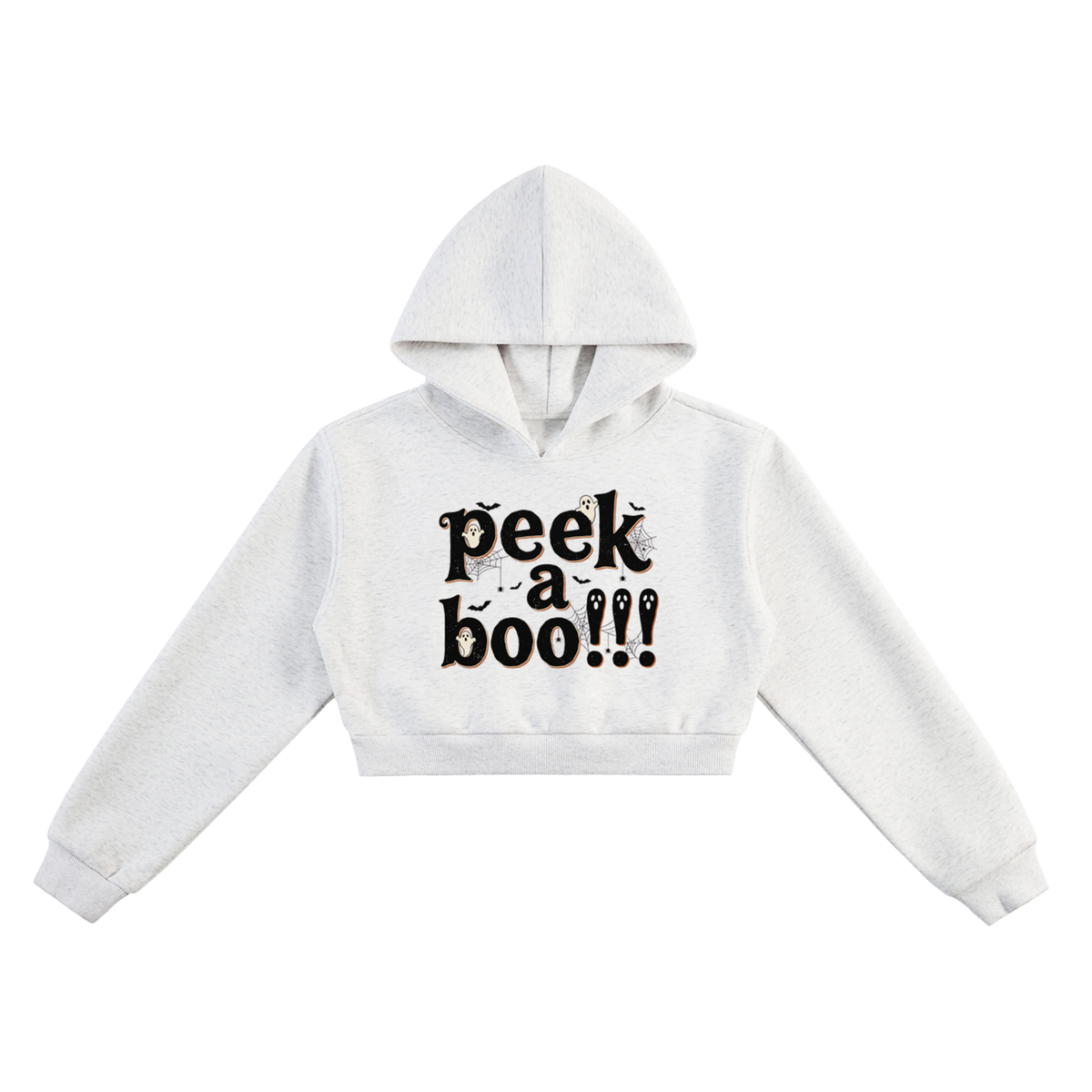 Essential Cropped Hoodie 'Peek A Boo!!!' Halloween