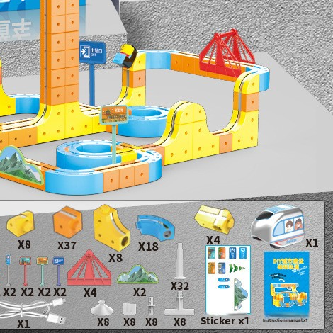 Magnetic Educational Train Toy Set Wooden Number Learning Train