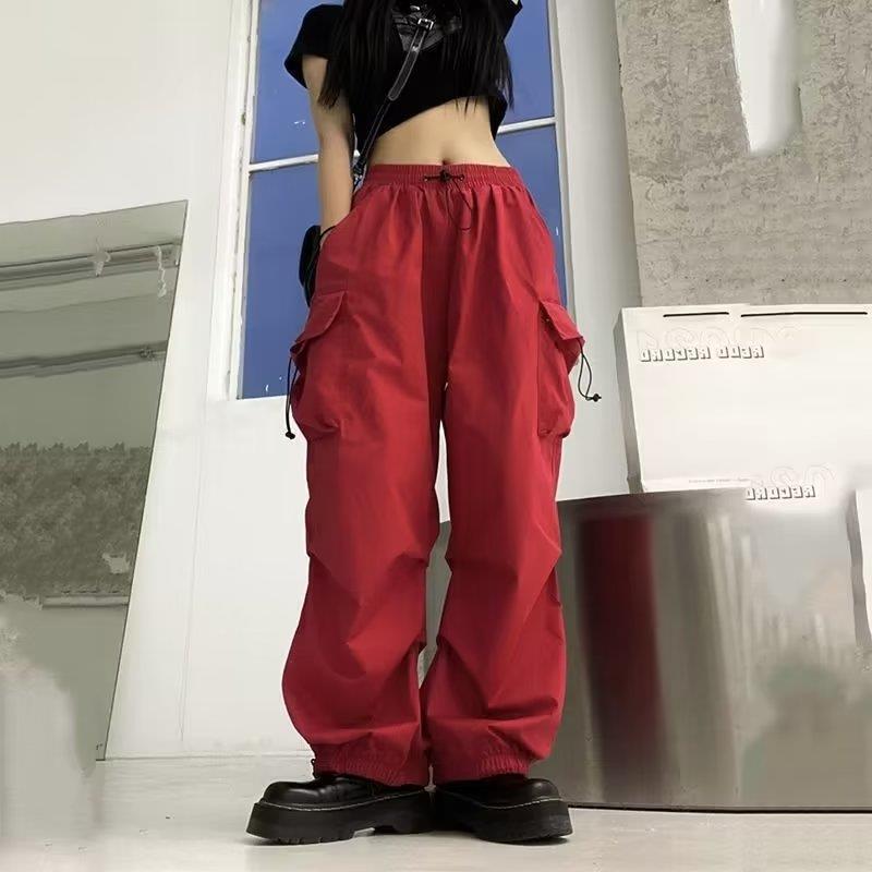 Mens High Waist Wide Leg Casual Pants