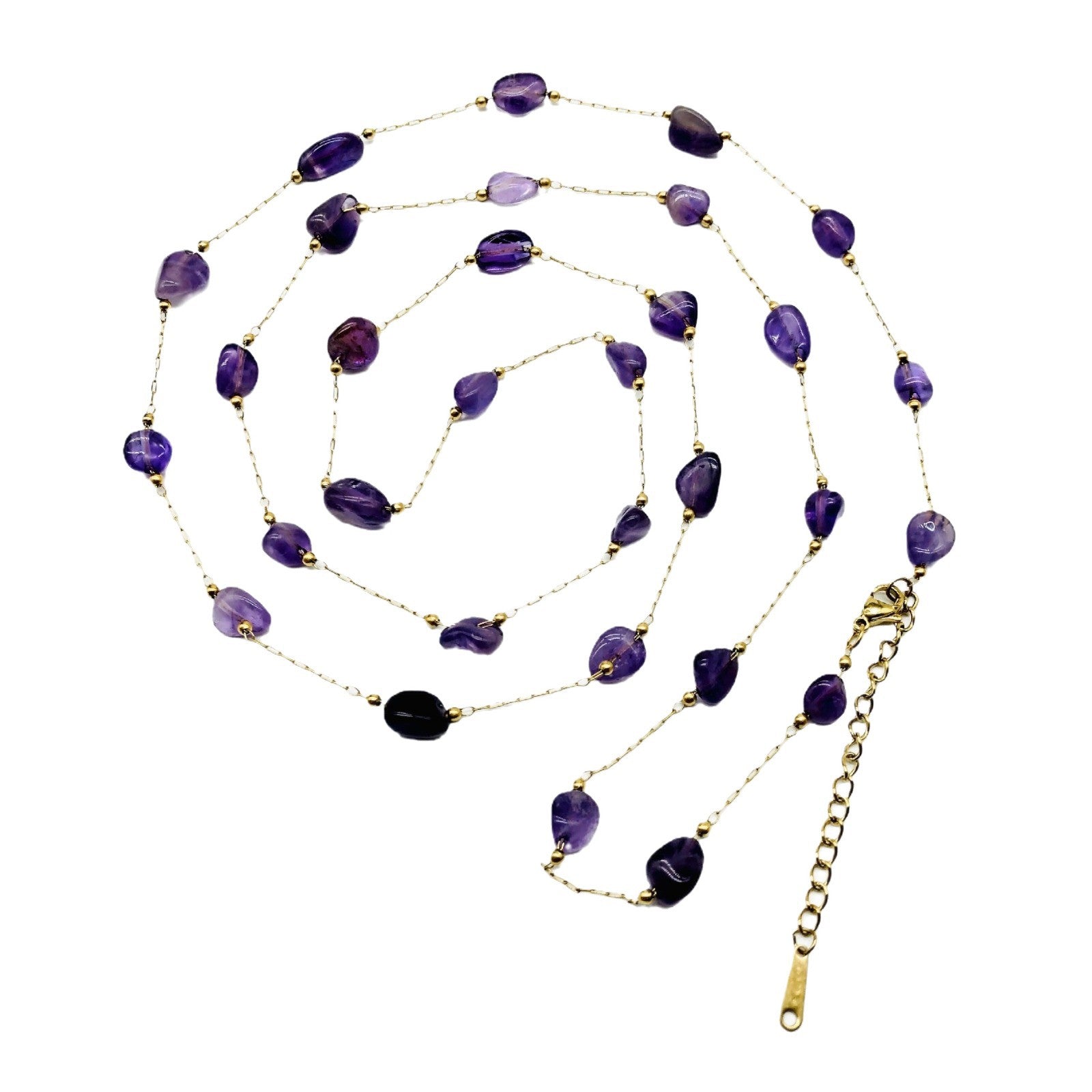 Personalized Amethyst Gemstone Clavicle Necklace For Women
