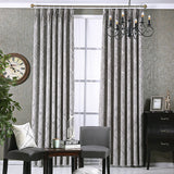 Solid Color Modern Light Luxury Chenille Blackout Curtains for Living Room