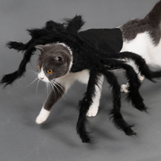 Halloween Pet Spider Costume Cat Dog Spooky Furry Dress Up Outfit