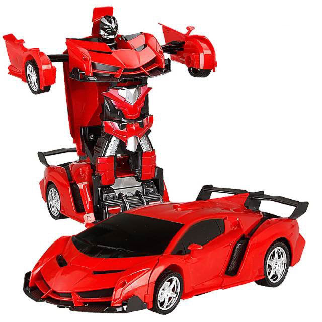 Remote Control Transforming Toy Car With LED Lights One-Button Deformation