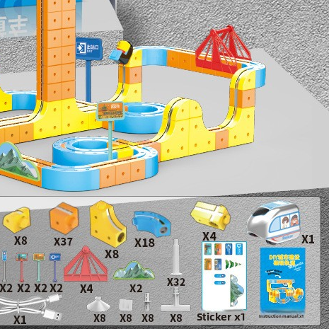 Magnetic Educational Train Toy Set Wooden Number Learning Train