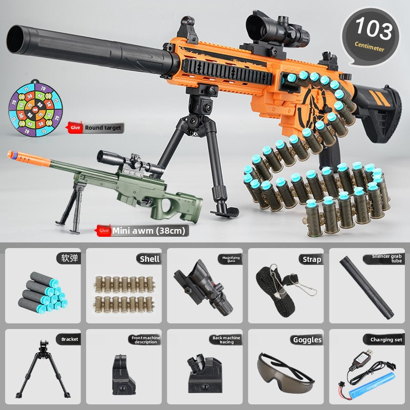 Soft-Bullet Electric Multi-Shot Realistic Toy Gun Automatic Blaster