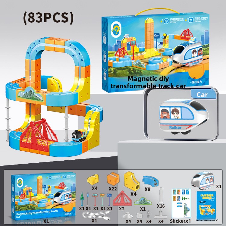 Magnetic Educational Train Toy Set Wooden Number Learning Train