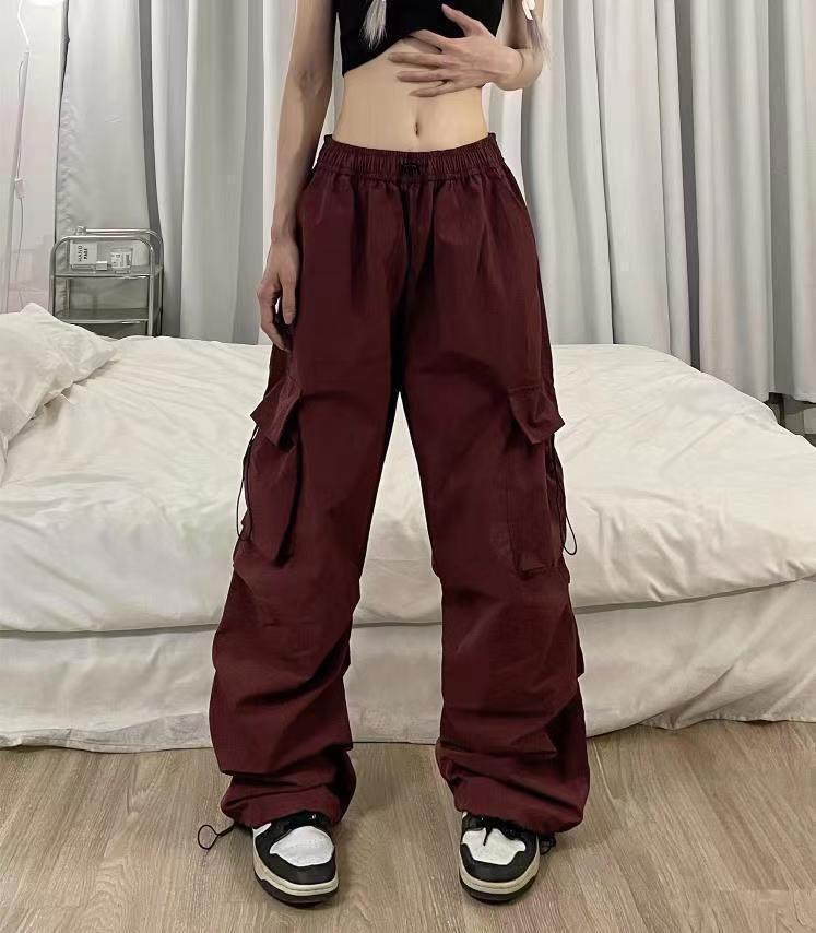 Mens High Waist Wide Leg Casual Pants