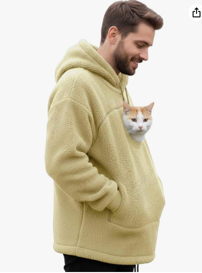 Pet In One Hoodie Loose Fit Casual Pouch Sweatshirt