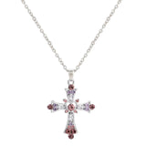 Gothic Y2K Rhinestone Cross Pendant Necklace Vintage Punk Jewelry
