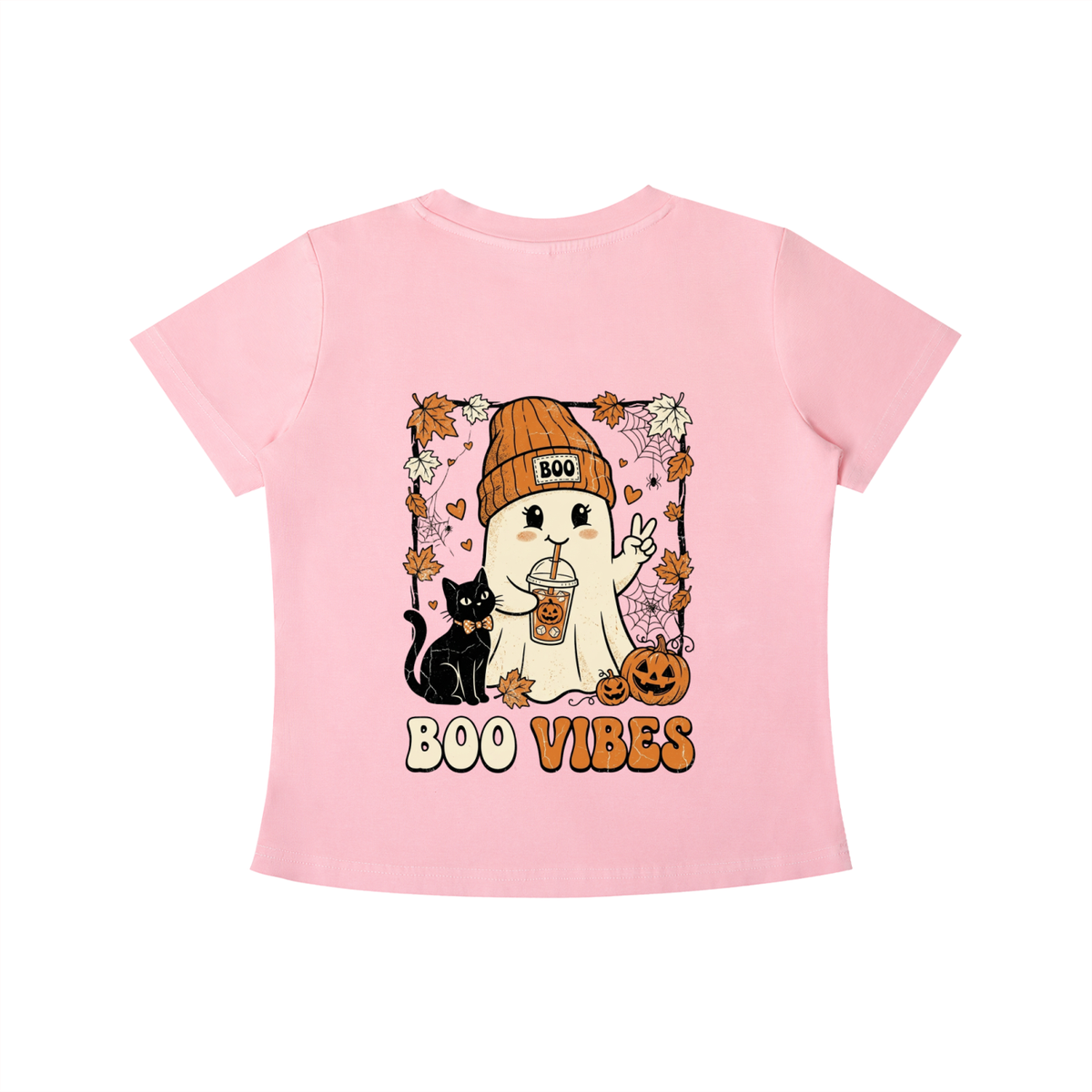 Women's Vintage Wash Slim Fit T-Shirt Halloween Graphic Tee