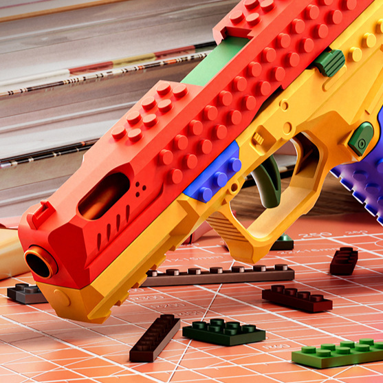 Building blocks children's toy gun