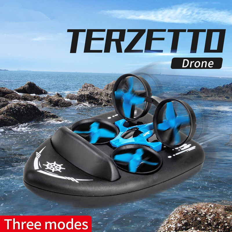 3-in-1 Land Water Air Remote Control Toy Waterproof Drone Boat Hovercraft