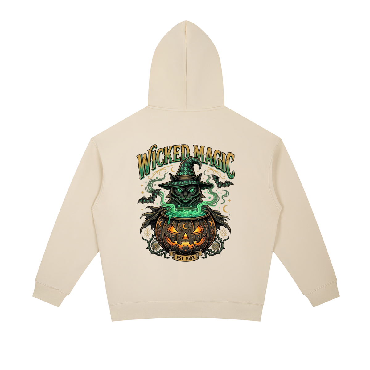 Hoodie Magical Cat Halloween Graphic Sweatshirt